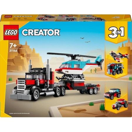 LEGO CREATOR Auto náklaďák a helikoptéra 3v1 31146 STAVEBNICE