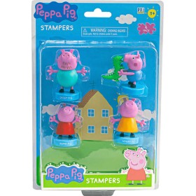 ADC Razítko figurka 6-8cm prasátko Peppa Pig set 4ks 3 druhy blister