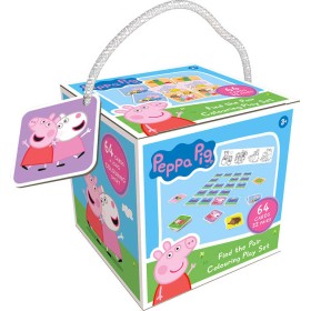 JIRI MODELS Pexeso na cesty Peppa Pig + omalovánky v krabičce