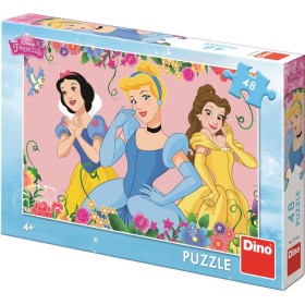 DINO Puzzle Disney Rozkvetlé Princezny 48 dílků 26x18cm skládačka v krabici