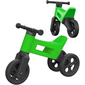 Odrážedlo Funny Wheels 2v1 dětské odstrkovadlo tříkolka / 2 kola ZELENÉ plast