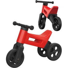 Odrážedlo Funny Wheels 2v1 dětské odstrkovadlo tříkolka / 2 kola ČERVENÉ plast