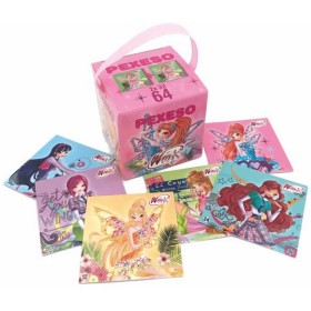 AKIM Hra Pexeso v krabičce se stuhou Winx Club set 64 karet