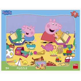 DINO Puzzle deskové 12 dílků Peppa Pig skládačka 31x23cm