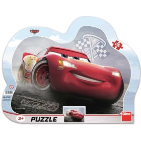 DINO Puzzle obrysové deskové 25 dílků Blesk McQueen Auta 3 (Cars) 30x23cm