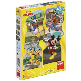 DINO Puzzle Mickey Mouse ve městě 4x54 dílků 13x19cm skládačka v krabici