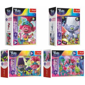 TREFL PUZZLE MiniMaxi Trollové: V hudebním světě Trollů 16x22cm 20 dílků 4 druhy