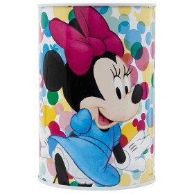 Pokladnička válec Disney Minnie Mouse 10x15cm dětská kasička kovová