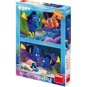 DINO Puzzle 2x77 dílků Hledá se Dory se našla skládačka 26x18cm