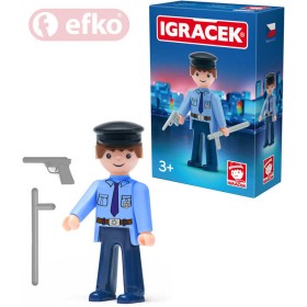 EFKO IGRÁČEK Policista set s doplňky v krabičce STAVEBNICE