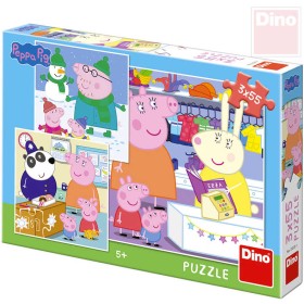 DINO Puzzle 3x55 dílků Peppa Pig Veselé odpoledne 18x18cm skládačka 3v1