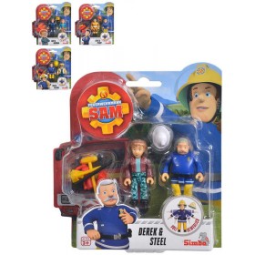 SIMBA Figurky kloubové Požárník Sam 8cm set 2ks s doplňky 4 druhy plast