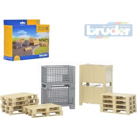 BRUDER 02415 (2415) Logistický set europaleta 10ks s doplňky