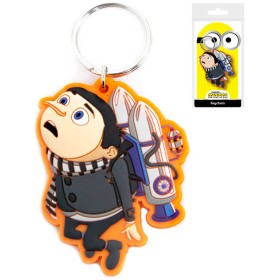 Klíčenka Mimoni (Minions) Gru jetpack 6cm přívěsek na klíče gumový