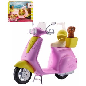 MATTEL BRB Skútr pro panenku Barbie set s helmou a pejsem v krabici