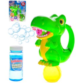 Bublifukovač pistolka s náplní 118ml dinosaurus 20cm na baterie Světlo