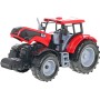 Traktor plastový 20cm zemědělský stroj na setrvačník 3 barvy